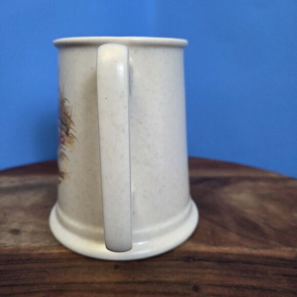 VTG hyalyn Art Pottery Pubware Mug 20oz Artist Rendering Snipes Marsh Buff/Brown - Picture 4 of 9